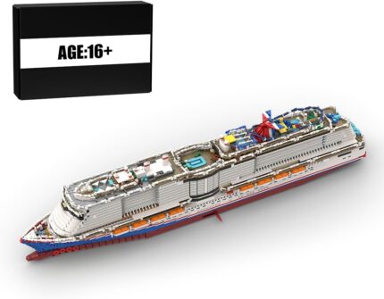 Cruise Modular Building Blocks Kit, 7379 PCS Carnival Celebration Super Dream Cruise Model, Large Cruise Ship Model Assembly Ship Toy Sets, Creative MOC for Adults