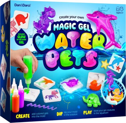 Dan&Darci Aqua Fairy Water Gel Kit for Kids - Easter Gift - Magic Elf Toy Kits - Waters Pets - DIY Squishy Maker Set - Craft for Kids - Make Your Own Squishies Toys Crafts - Gifts for Boys & Girls